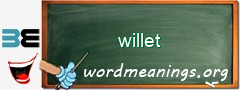 WordMeaning blackboard for willet